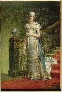 Francois Gerard Portrait of Caroline Murat descending the staircase of Elysee Palace oil on canvas